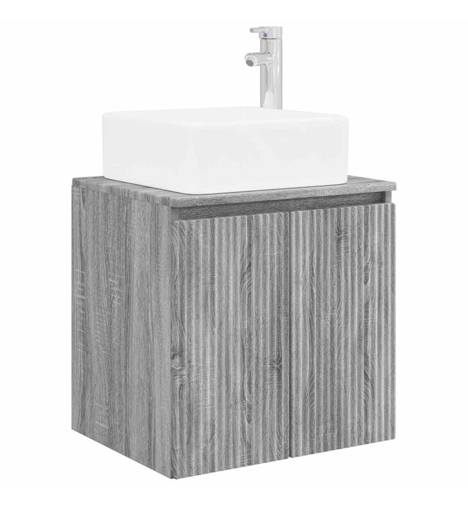Vanité de lavabo mural Sonoma gris 49,5 x 41 x 63 cm