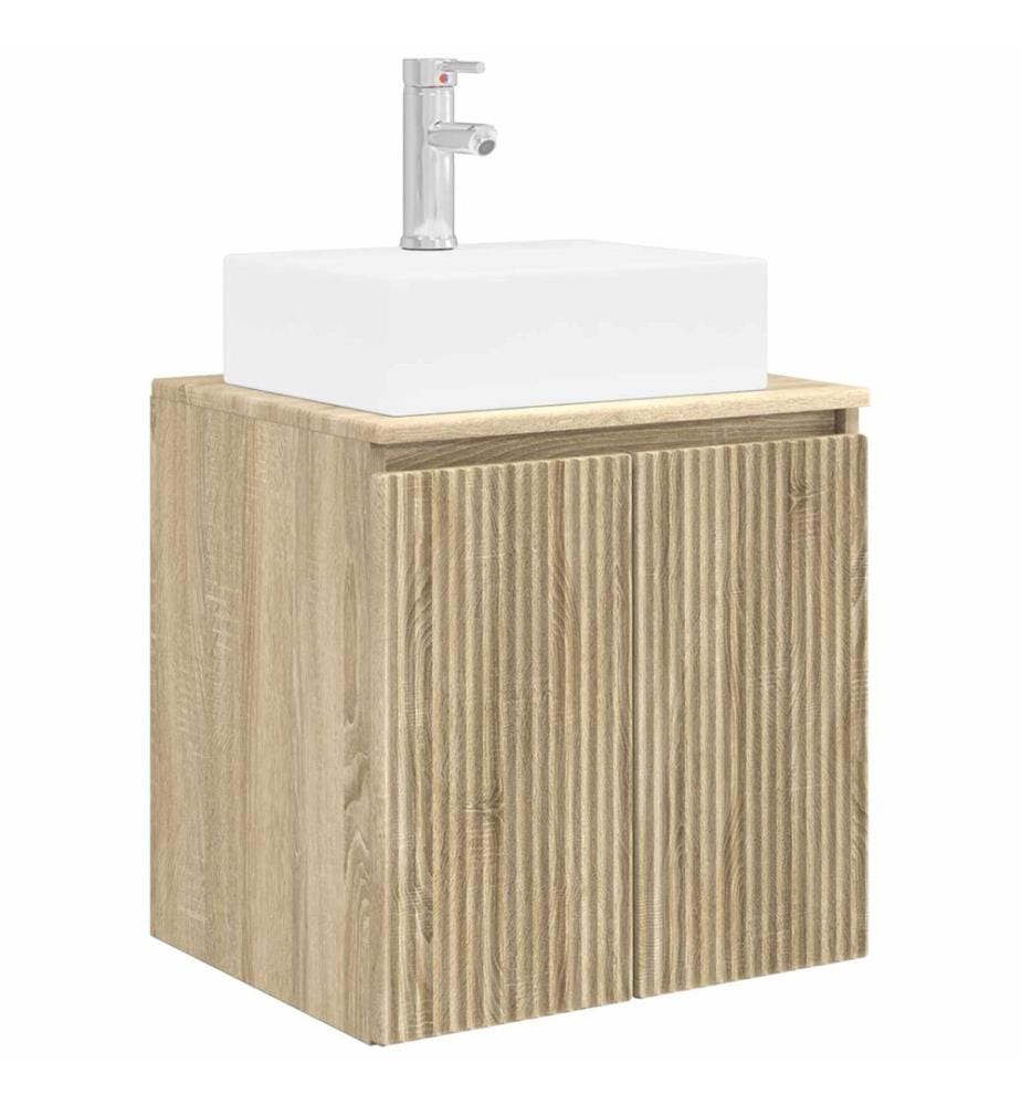 Vanité de lavabo mural Chêne Sonoma 49,5 x 41 x 62,5 cm