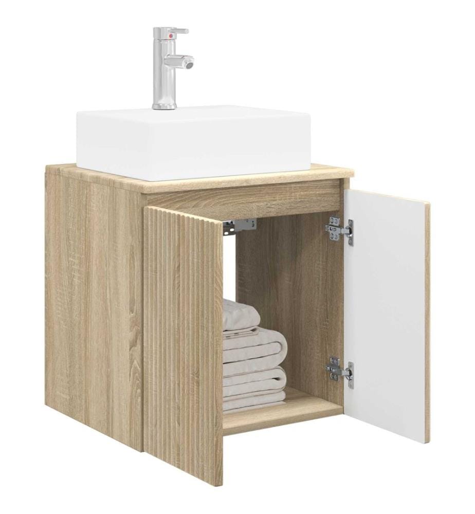 Vanité de lavabo mural Chêne Sonoma 49,5 x 41 x 62,5 cm