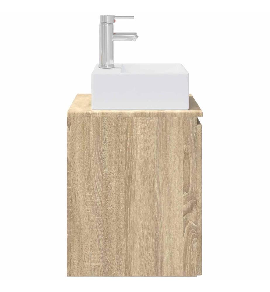 Vanité de lavabo mural Chêne Sonoma 49,5 x 41 x 62,5 cm
