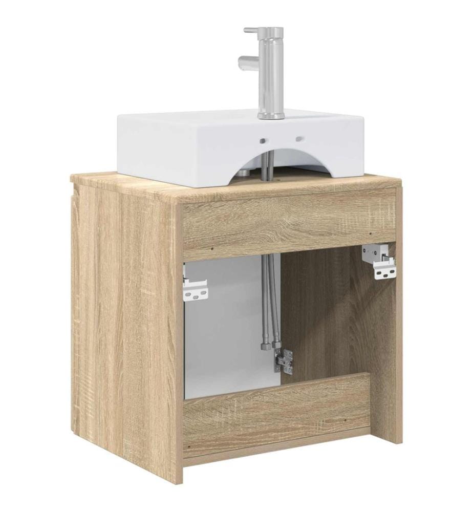 Vanité de lavabo mural Chêne Sonoma 49,5 x 41 x 62,5 cm