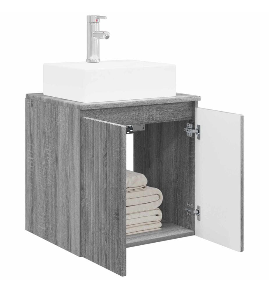 Vanité de lavabo mural Sonoma gris 49,5 x 41 x 62,5 cm