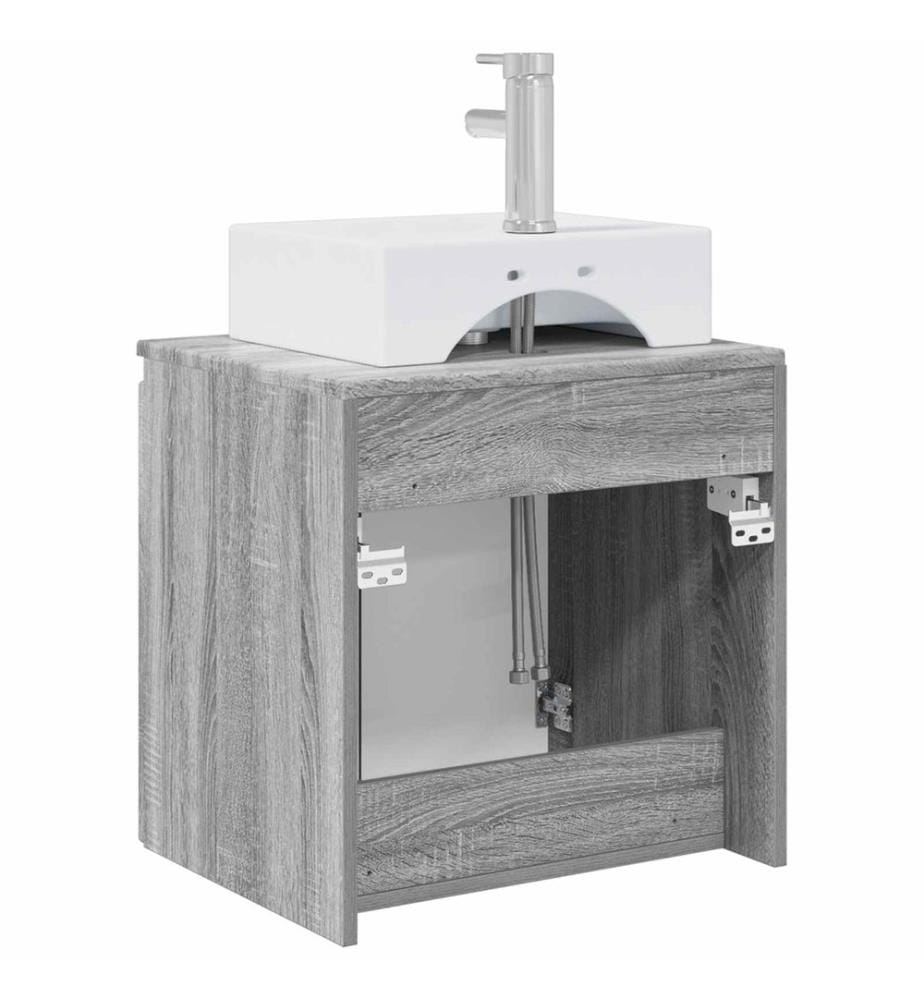 Vanité de lavabo mural Sonoma gris 49,5 x 41 x 62,5 cm