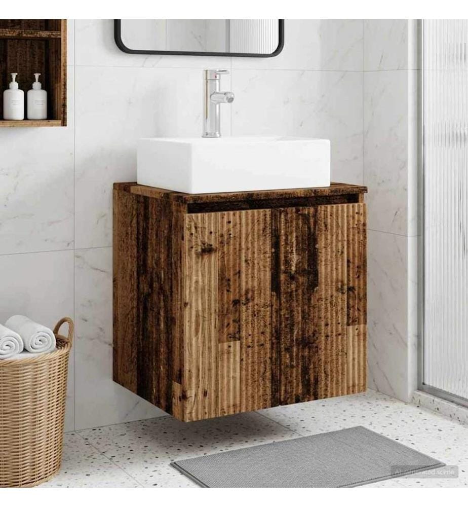 Vanité de lavabo mural Bois ancien 49,5 x 41 x 62,5 cm