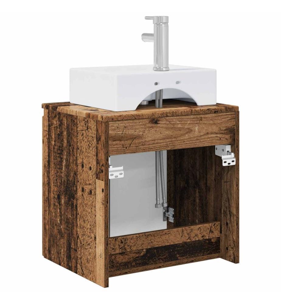 Vanité de lavabo mural Bois ancien 49,5 x 41 x 62,5 cm