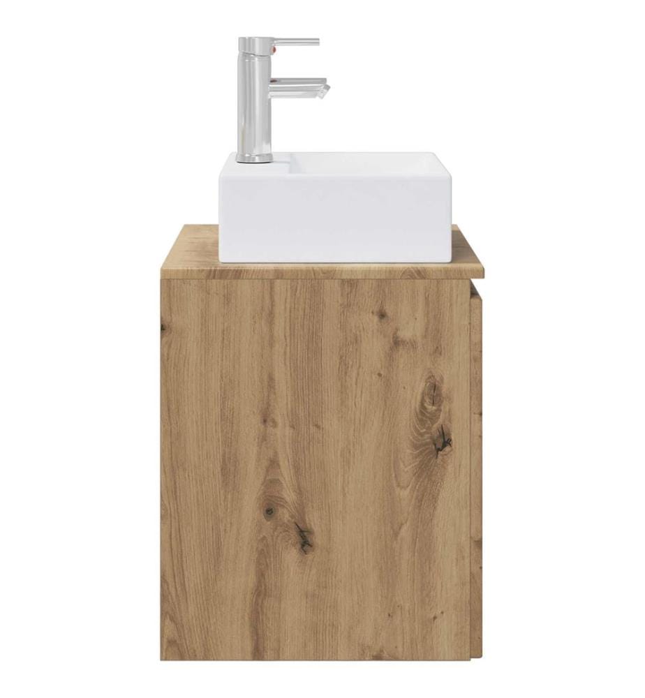 Vanité de lavabo mural Chêne artisanal 49,5 x 41 x 62,5 cm