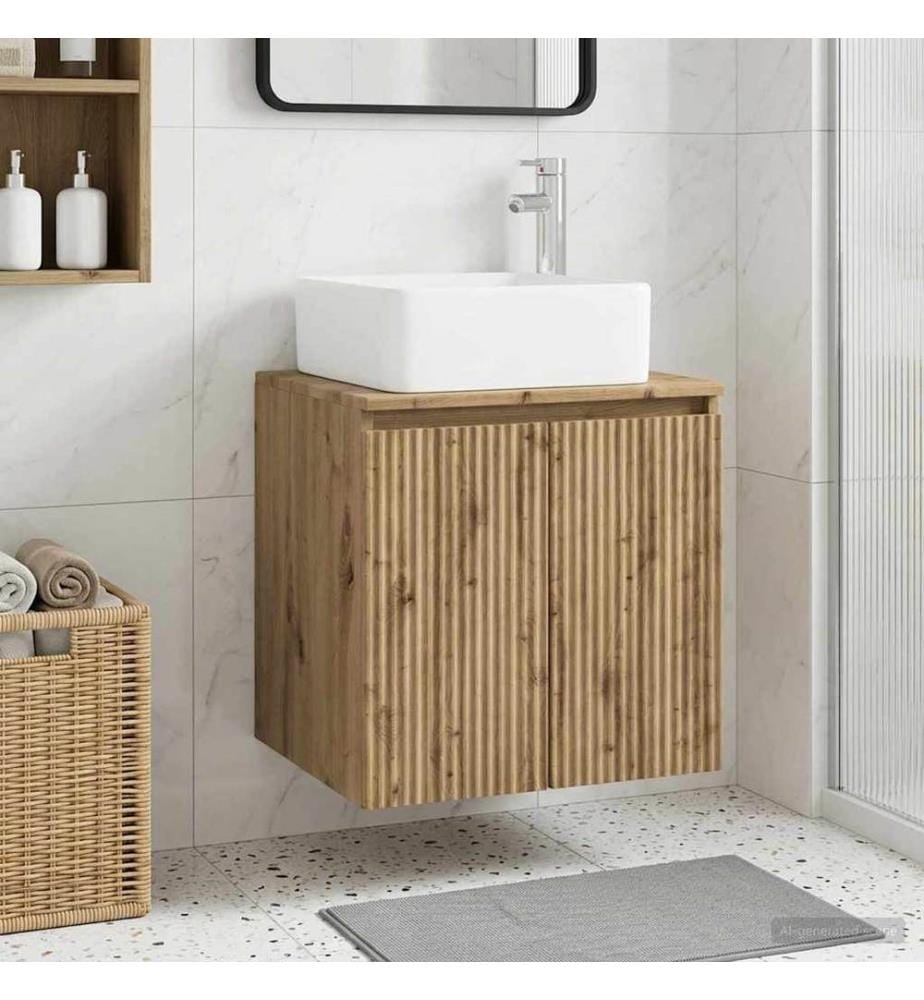 Wandmontierte Waschtisch Artisan-Eiche 53 x 35 x 63 cm
