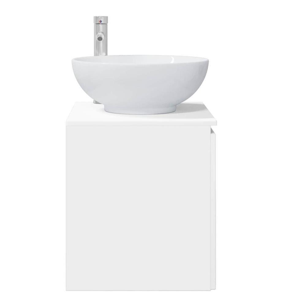 Vanité de lavabo mural Blanc 49,5 x 44,5 x 65 cm