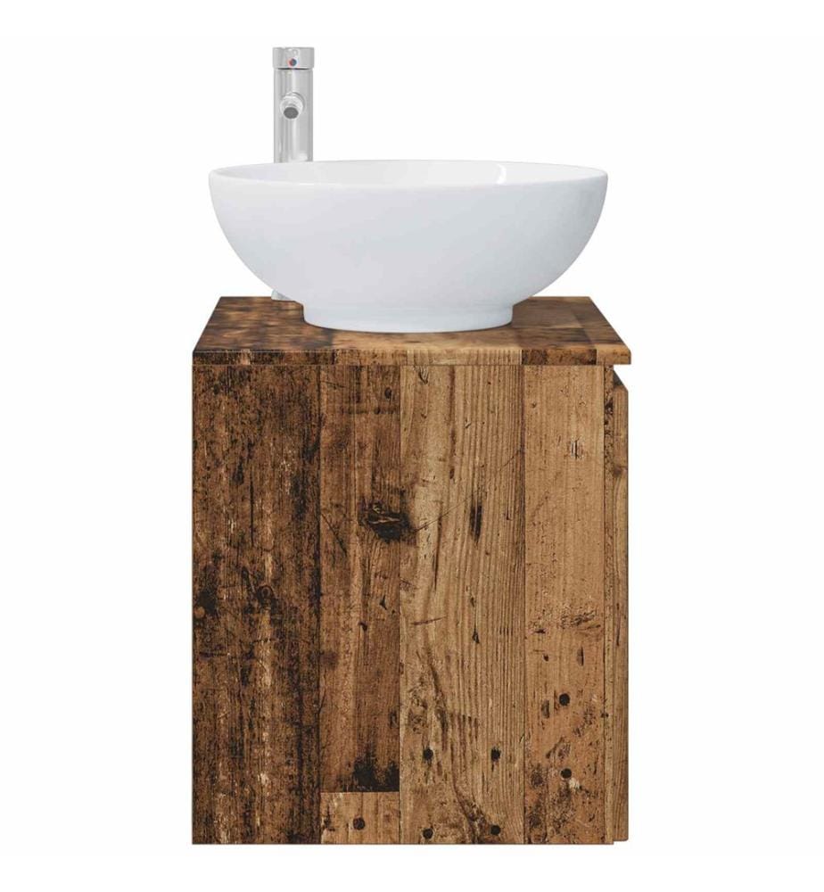 Vanité de lavabo mural Bois ancien 49,5 x 44,5 x 65 cm