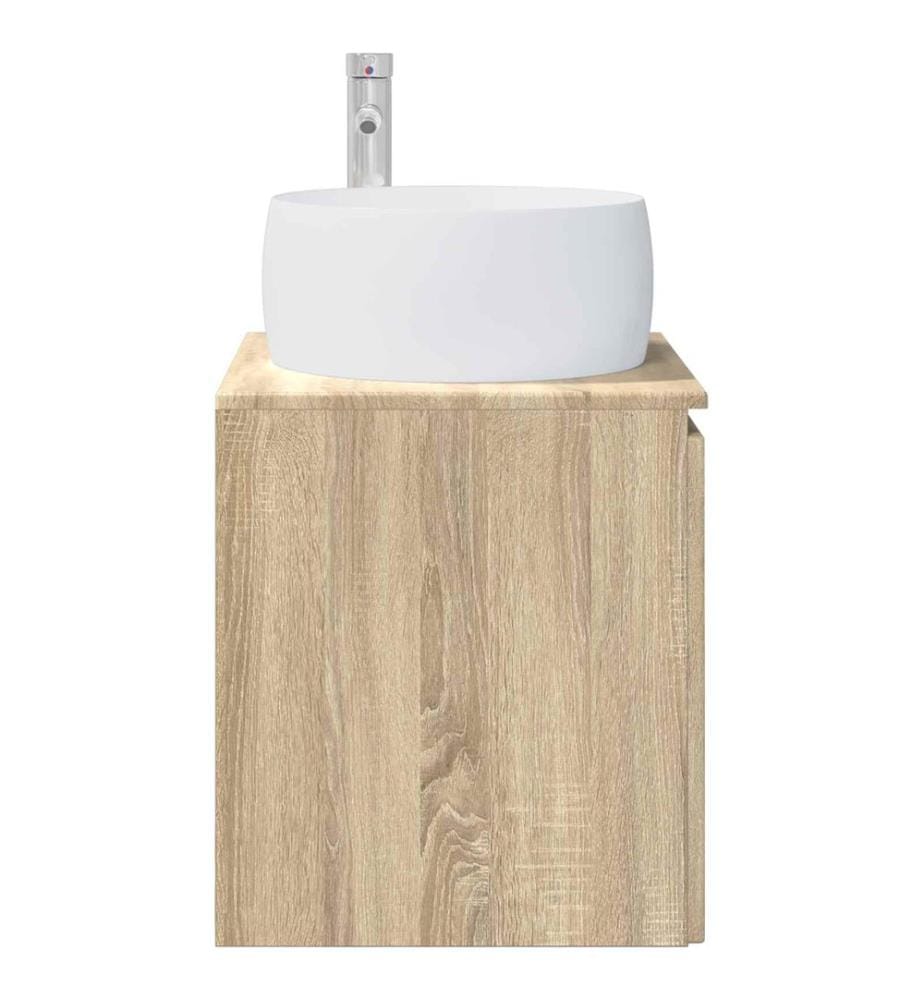 Vanité de lavabo mural Chêne Sonoma 49,5 x 44,5 x 66 cm