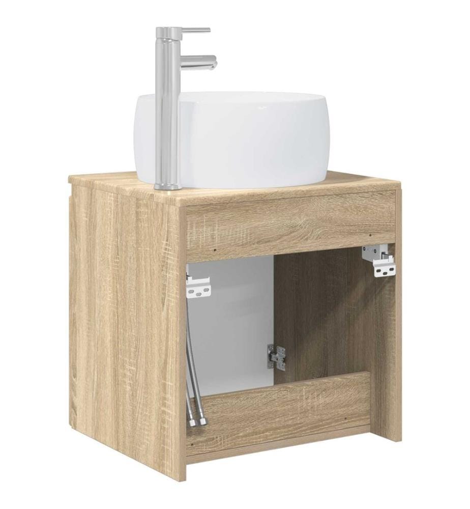 Vanité de lavabo mural Chêne Sonoma 49,5 x 44,5 x 66 cm