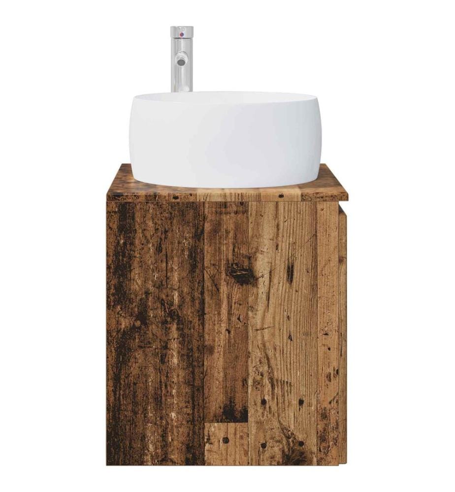 Vanité de lavabo mural Bois ancien 49,5 x 44,5 x 66 cm