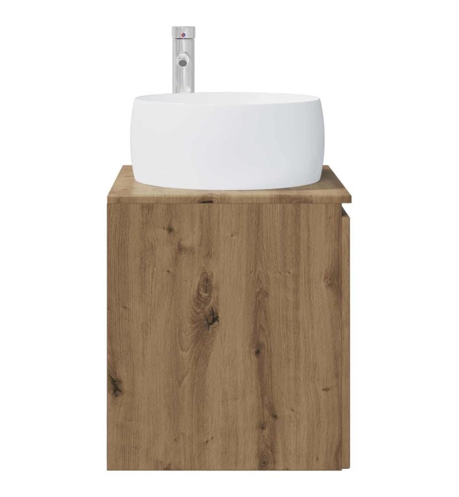 Vanité de lavabo mural Chêne artisanal 49,5 x 44,5 x 66 cm