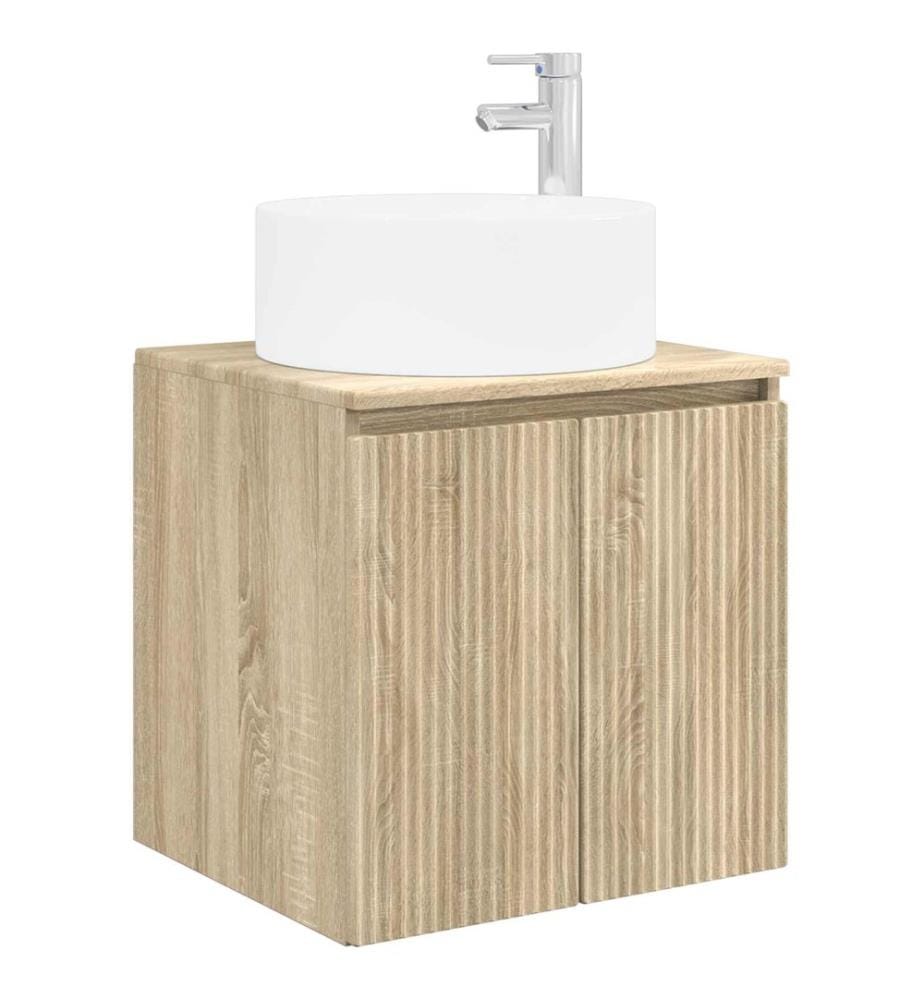 Meuble de lavabo mural Chêne Sonoma 49,5 x 44,5 x 65,5 cm