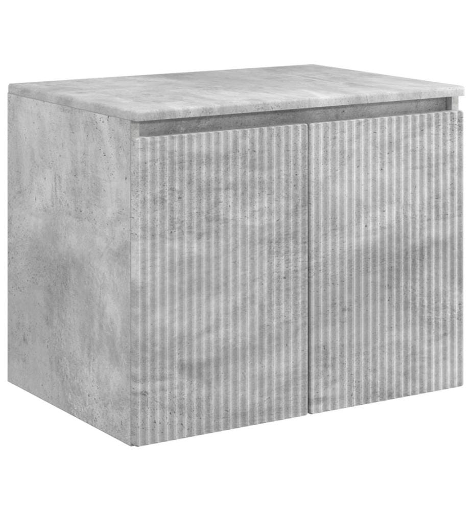 Cabinet de Salle de Bain Mural Gris béton 62,5 x 44,5 x 50 cm