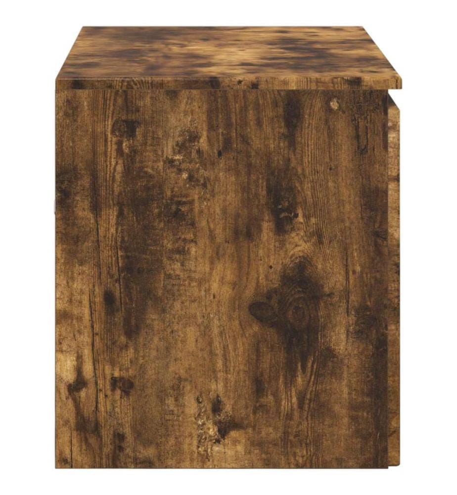 Cabinet de Salle de Bain Mural Chêne fumé 62,5 x 44,5 x 50 cm