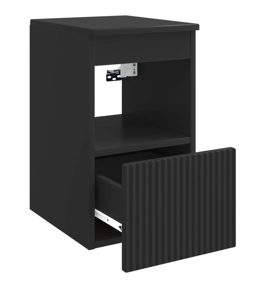 Armoire de salle de bain Noir 30 x 35 x 50 cm Bois d'ingénierie