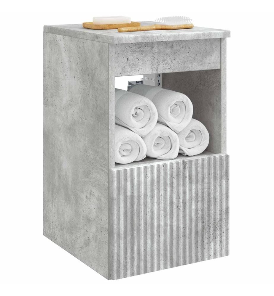 Armoire de salle de bain Gris béton 30 x 35 x 50 cm