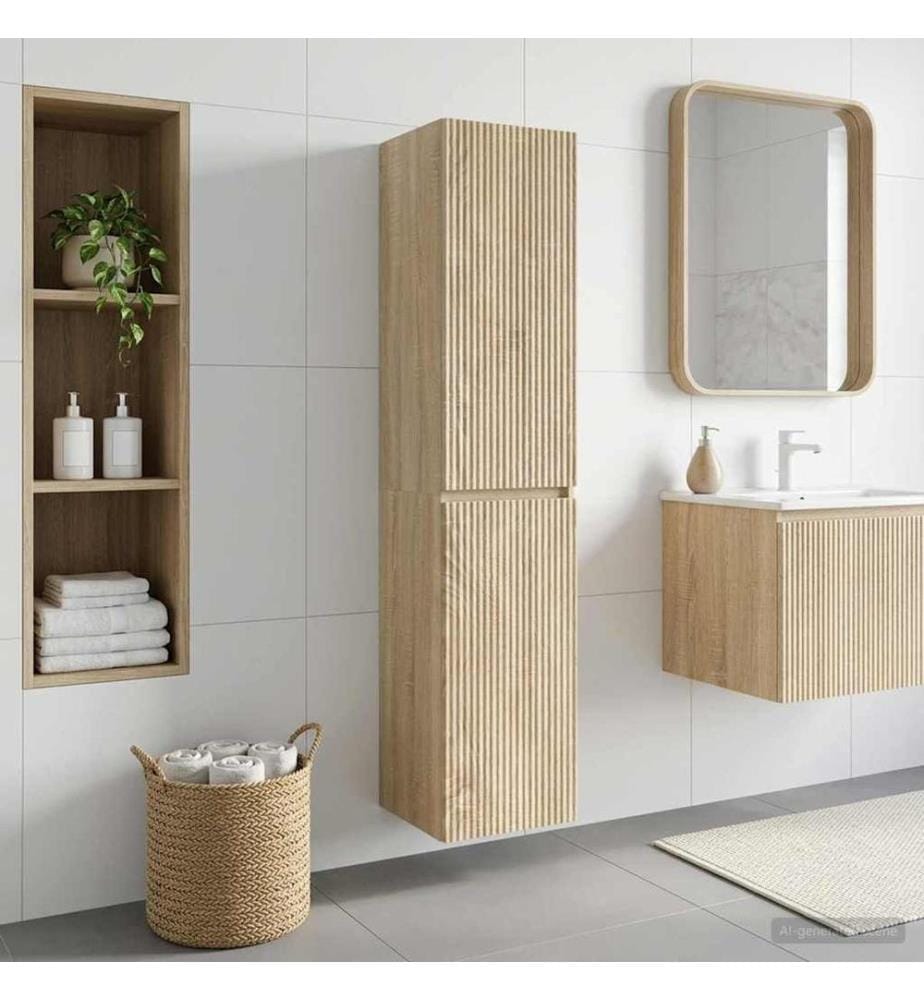 Wandmontierter Badezimmerschrank Sonoma-Eiche