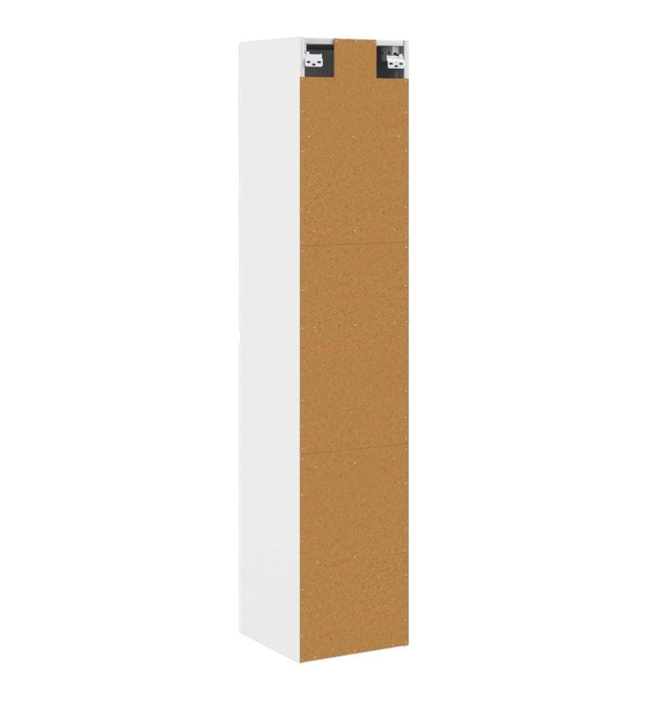 Wandmontierter Badezimmerschrank Hochglanz Weiss