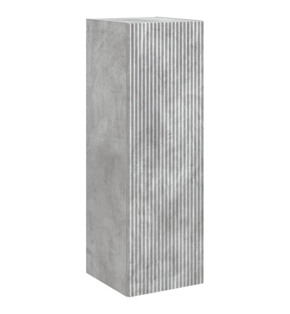 Cabinet de Salle de Bain Mural Gris béton 33 x 34,5 x 100 cm