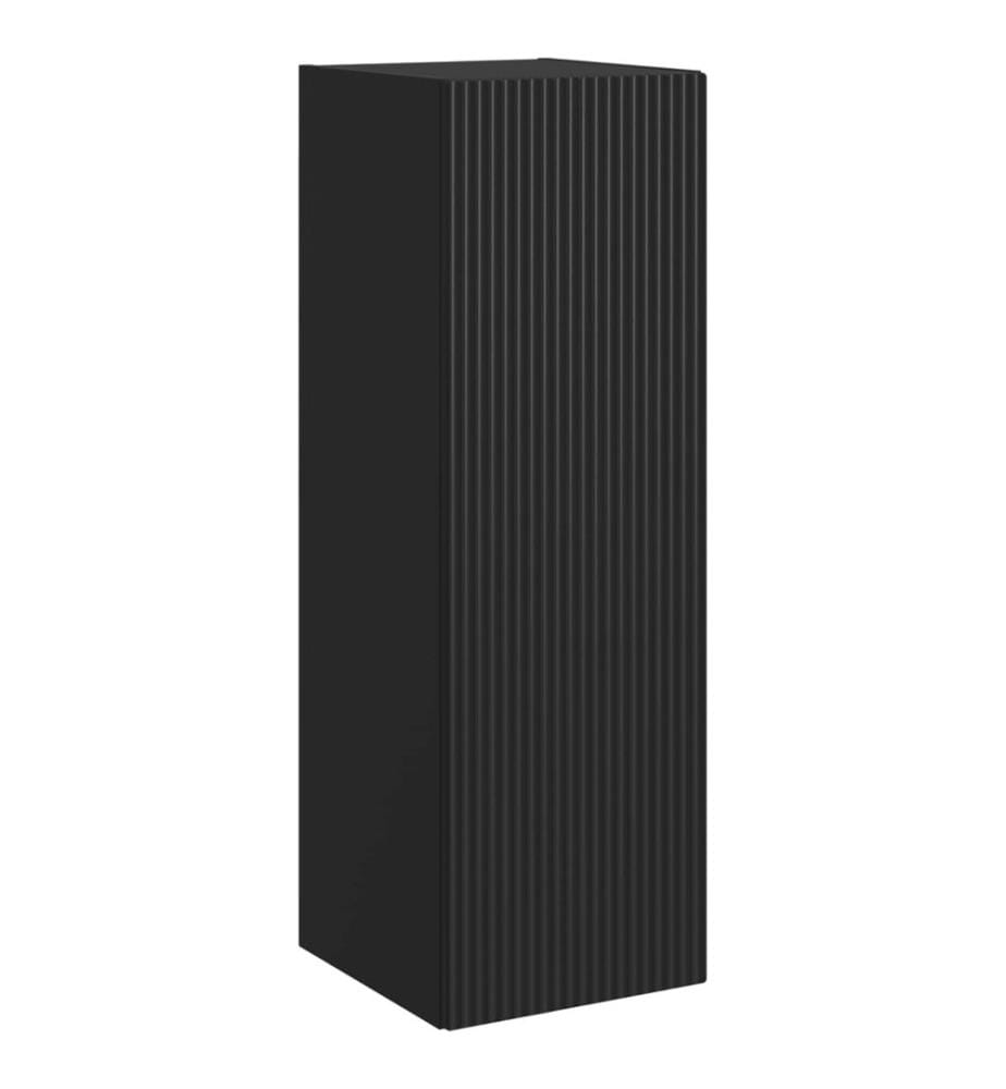 Cabinet de Salle de Bain Mural Noir 33 x 34,5 x 60 cm