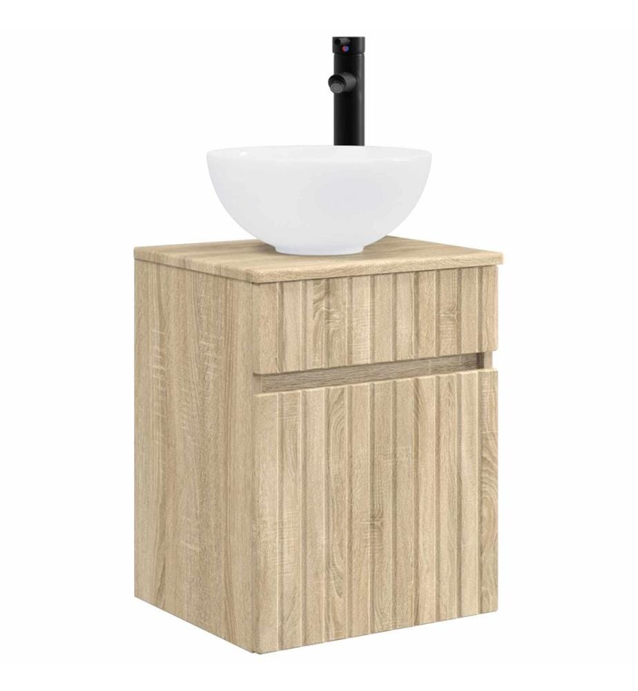 Meuble de lavabo mural Chêne Sonoma 39 x 35 x 63 cm