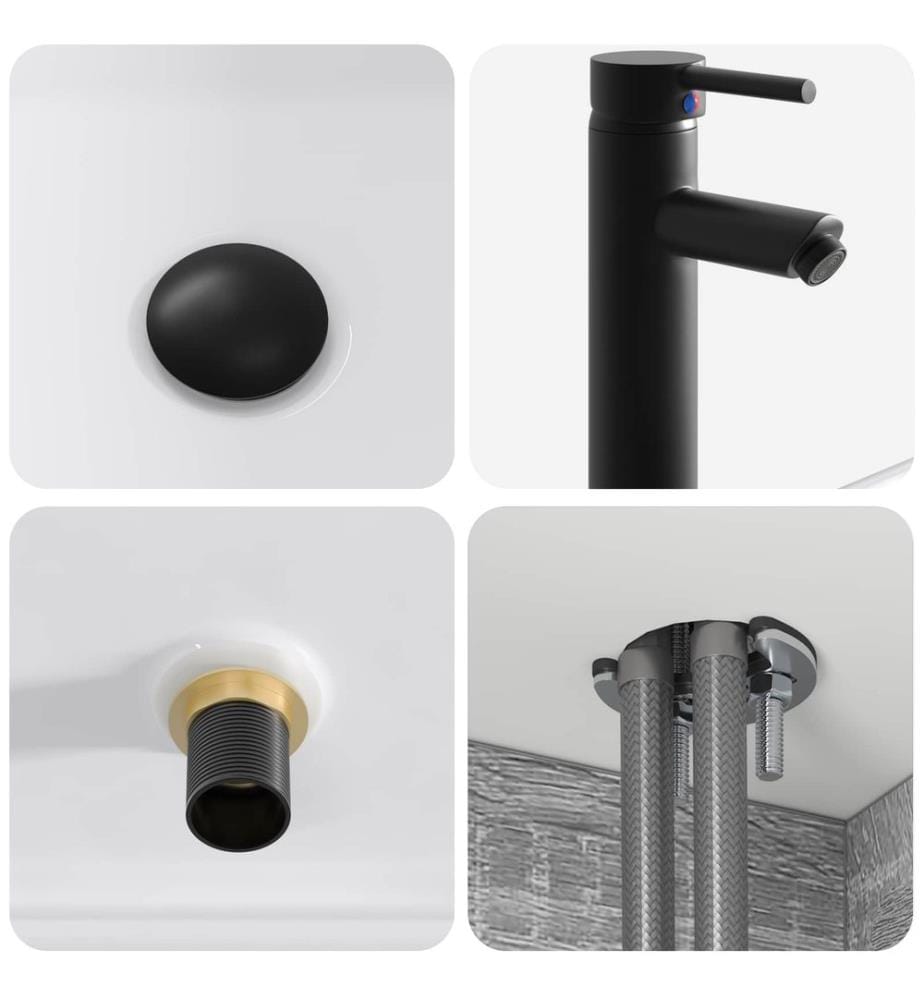 Meuble de lavabo mural Sonoma gris 49 x 41 x 63 cm