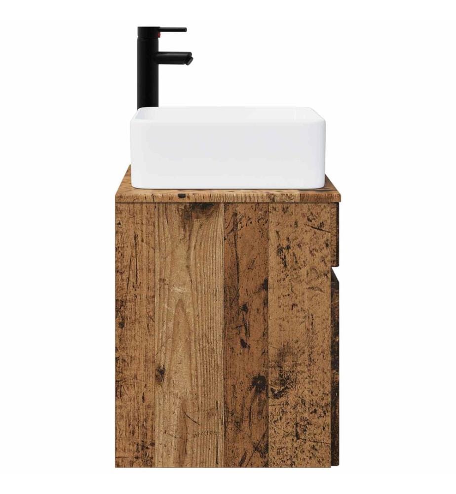 Meuble de lavabo mural Bois ancien 49 x 41 x 63 cm