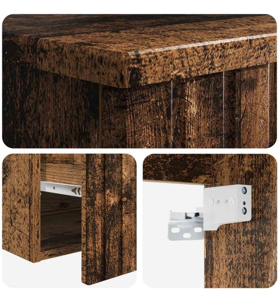 Meuble de lavabo mural Bois ancien 49 x 41 x 63 cm