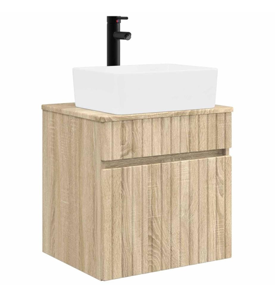 Meuble de lavabo mural Chêne Sonoma 49 x 41 x 63 cm