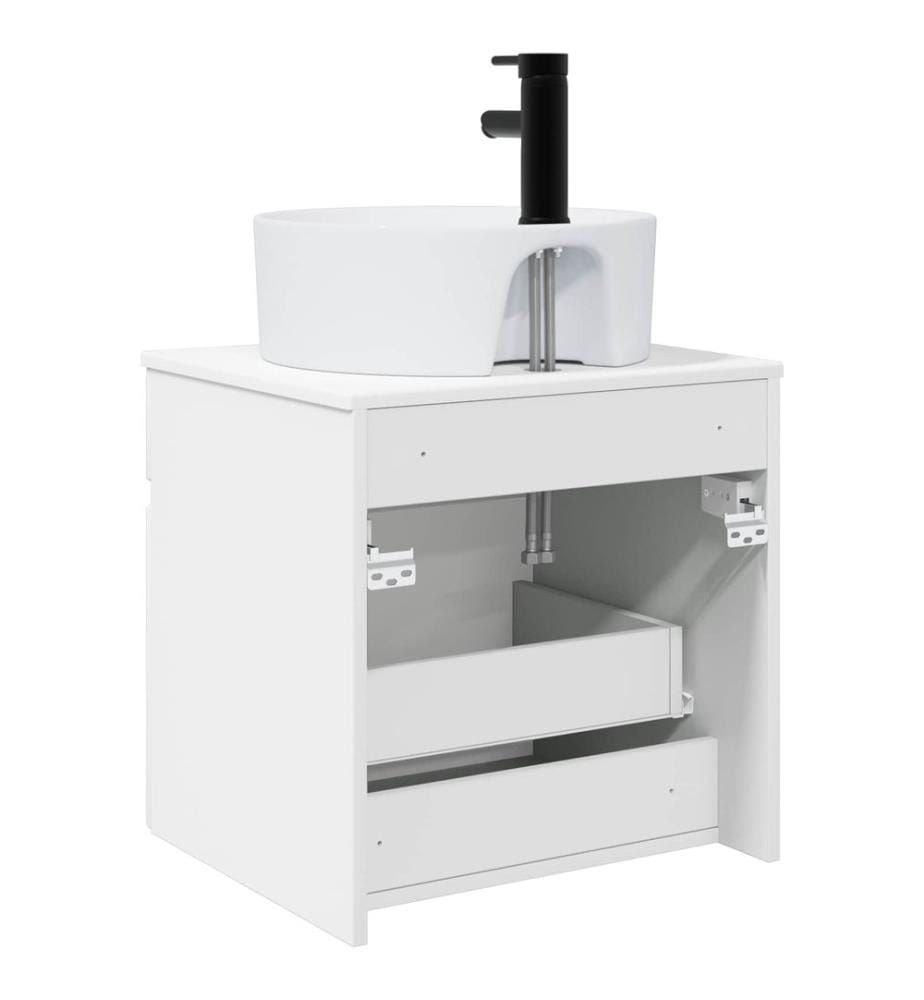 Meuble de lavabo mural Blanc 49 x 44,5 x 65 cm