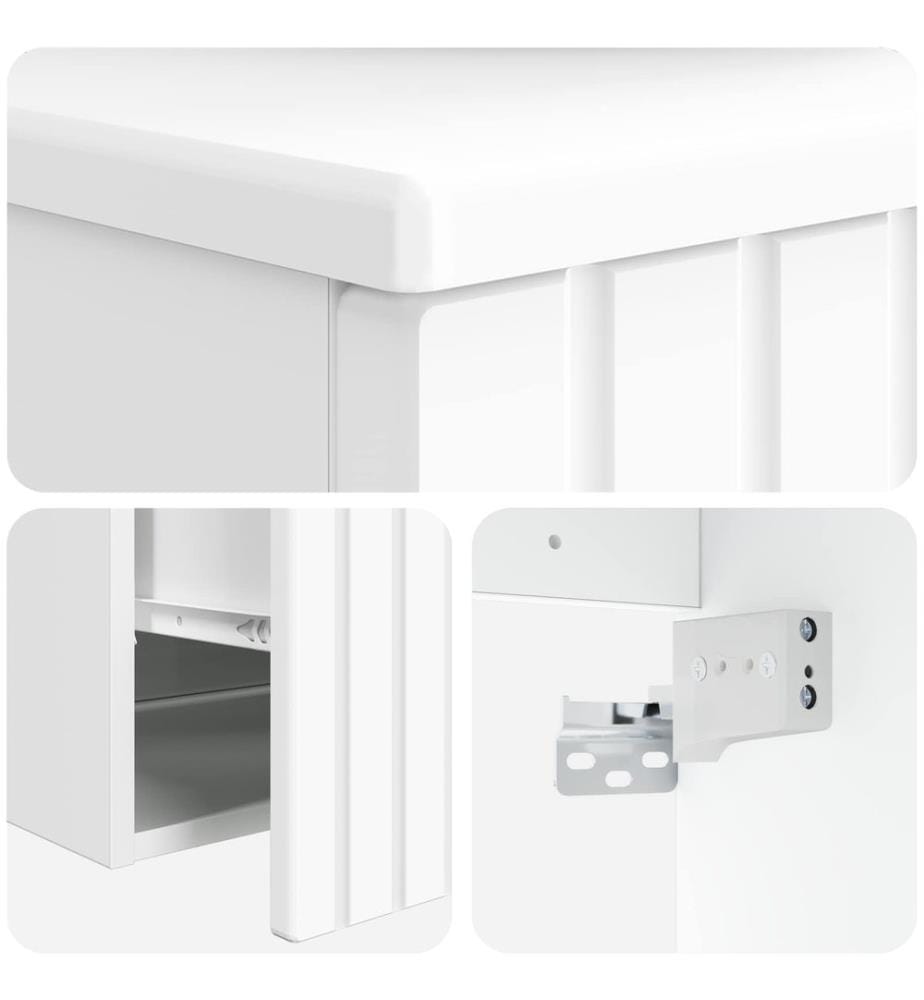 Meuble de lavabo mural Blanc 49 x 44,5 x 65 cm