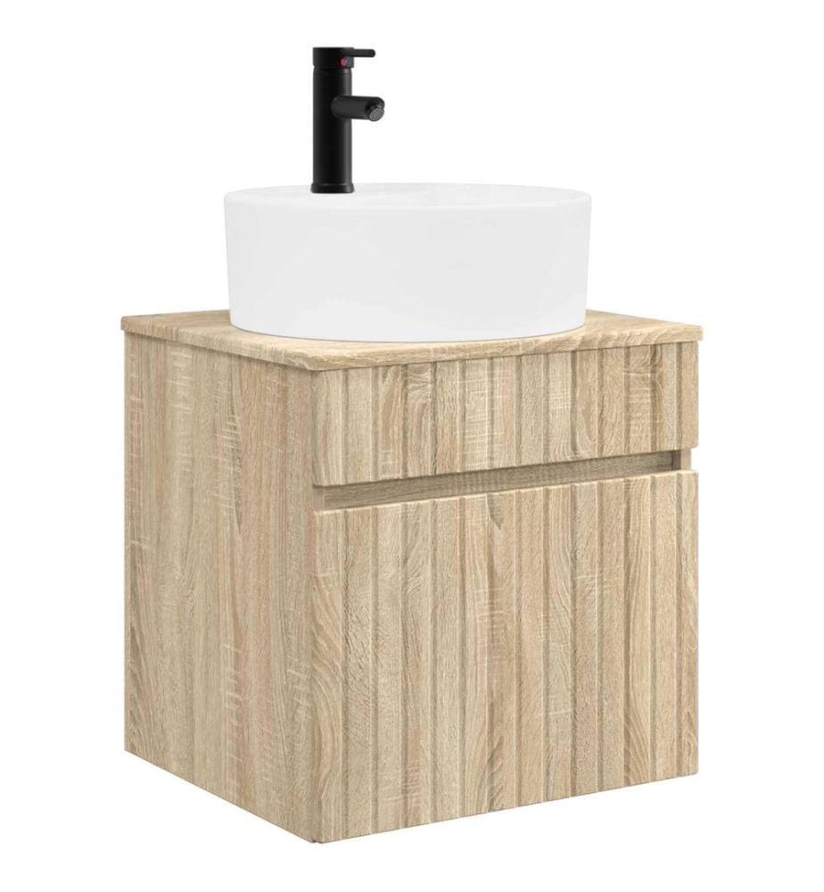 Meuble de lavabo mural Chêne Sonoma 49 x 44,5 x 65 cm
