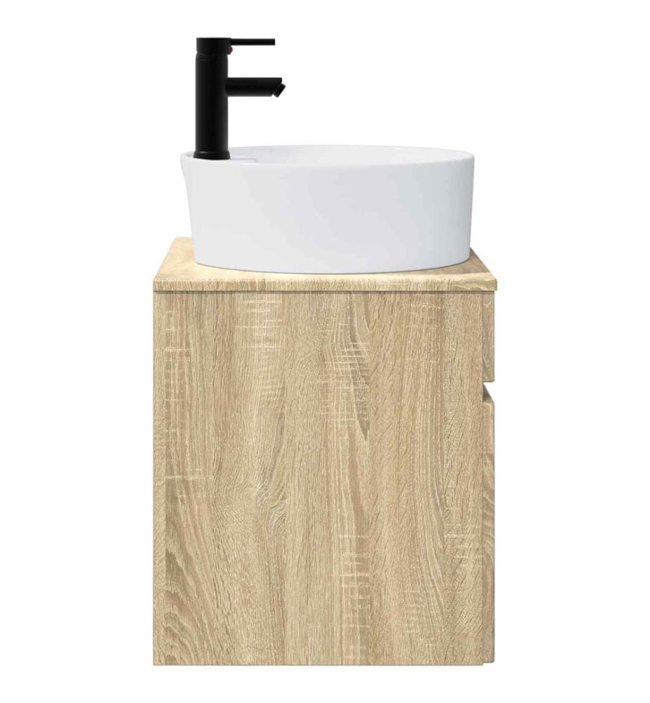 Meuble de lavabo mural Chêne Sonoma 49 x 44,5 x 65 cm