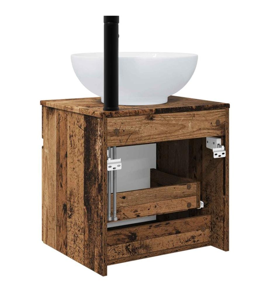 Meuble de lavabo mural Bois ancien 49 x 44,5 x 66,5 cm