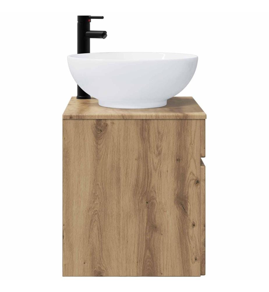 Meuble de lavabo mural Chêne artisanal 49 x 44,5 x 66,5 cm