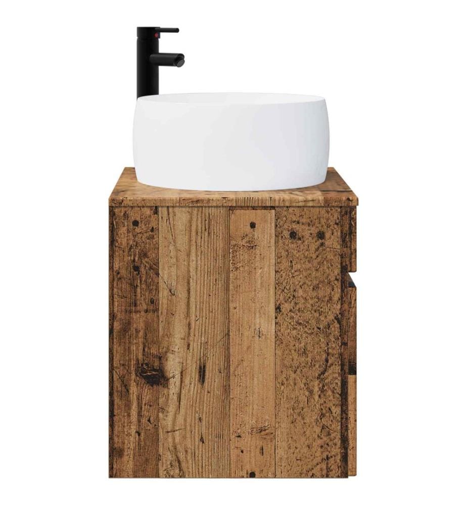 Meuble de lavabo mural Bois ancien 49 x 44,5 x 66 cm