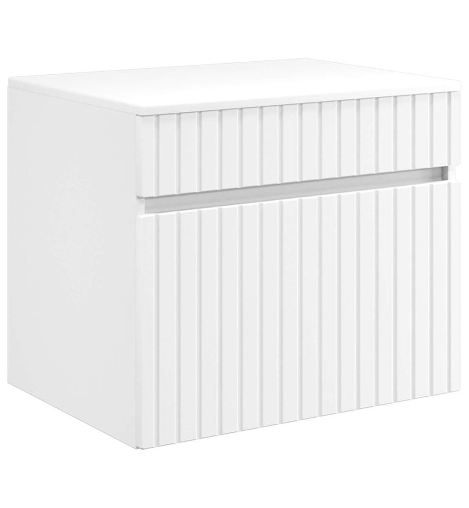 Cabinet de Salle de Bain Mural Blanc 59 x 44,5 x 50 cm