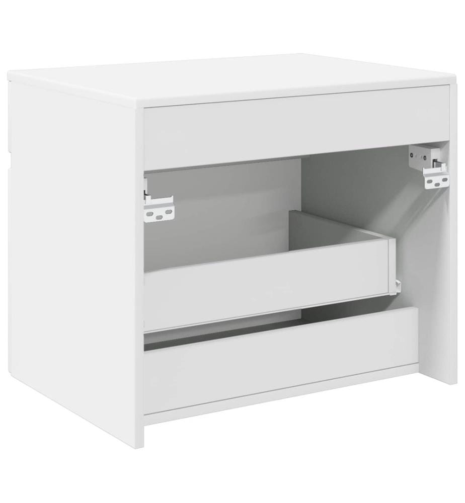 Cabinet de Salle de Bain Mural Blanc 59 x 44,5 x 50 cm