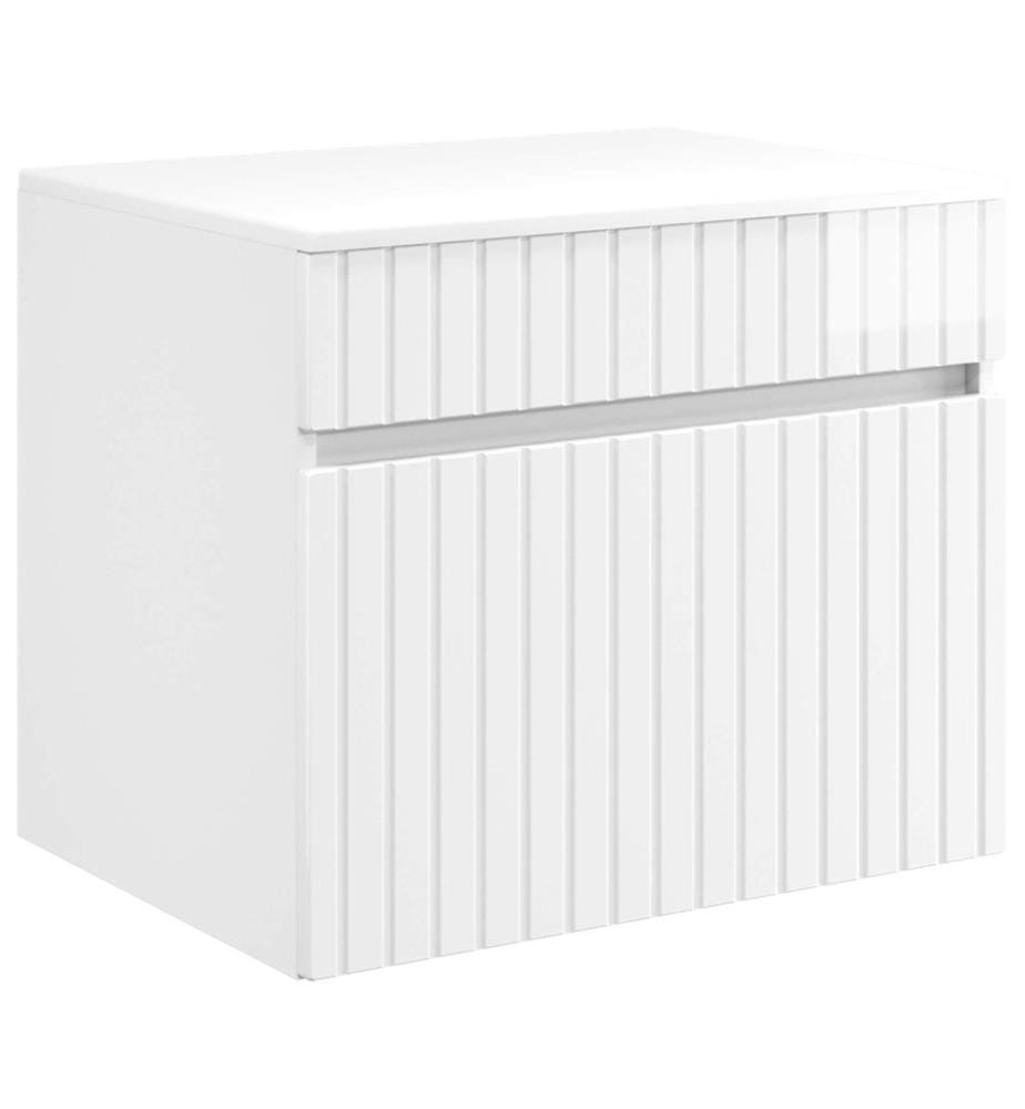 Cabinet de Salle de Bain Mural Blanc brillant 59 x 44,5 x 50 cm