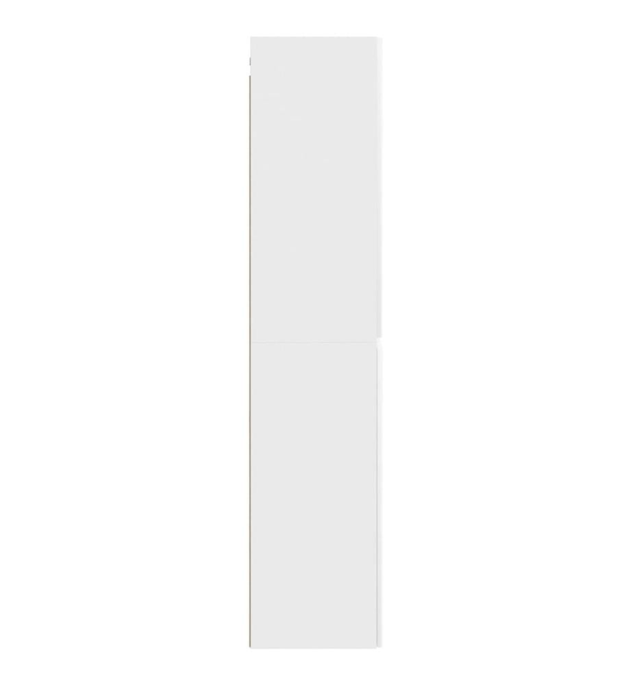 Cabinet de Salle de Bain Mural Blanc 33 x 34,5 x 160 cm