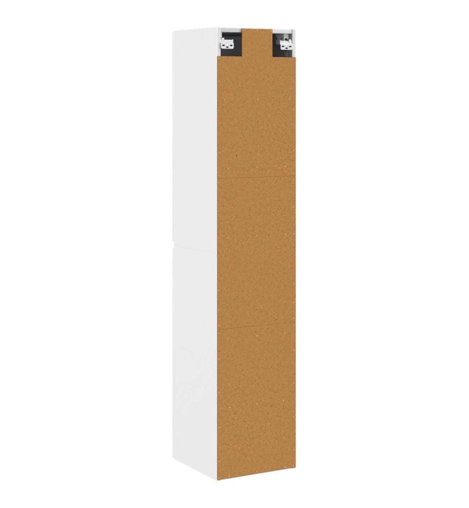 Cabinet de Salle de Bain Mural Blanc 33 x 34,5 x 160 cm