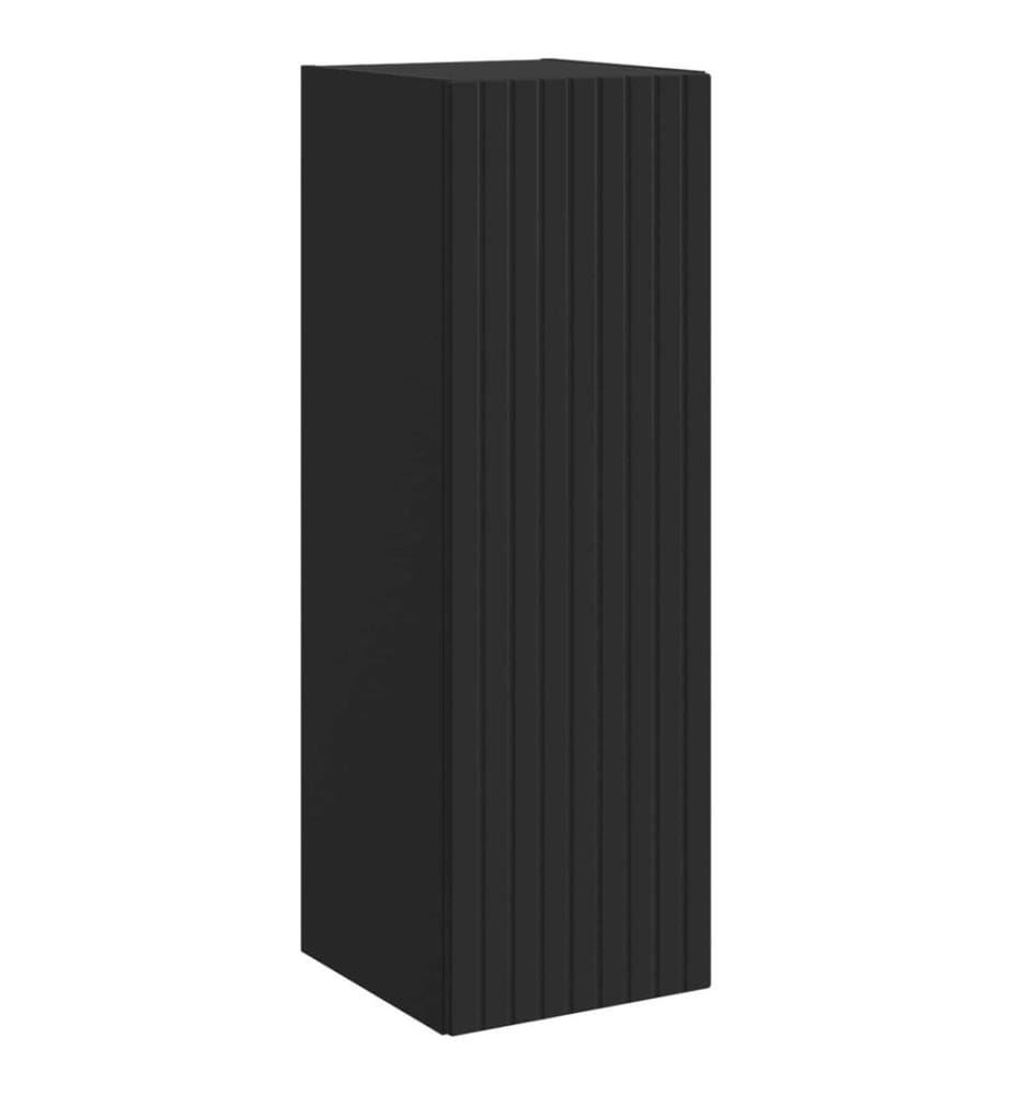 Cabinet de Salle de Bain Mural Noir 33 x 34,5 x 100 cm