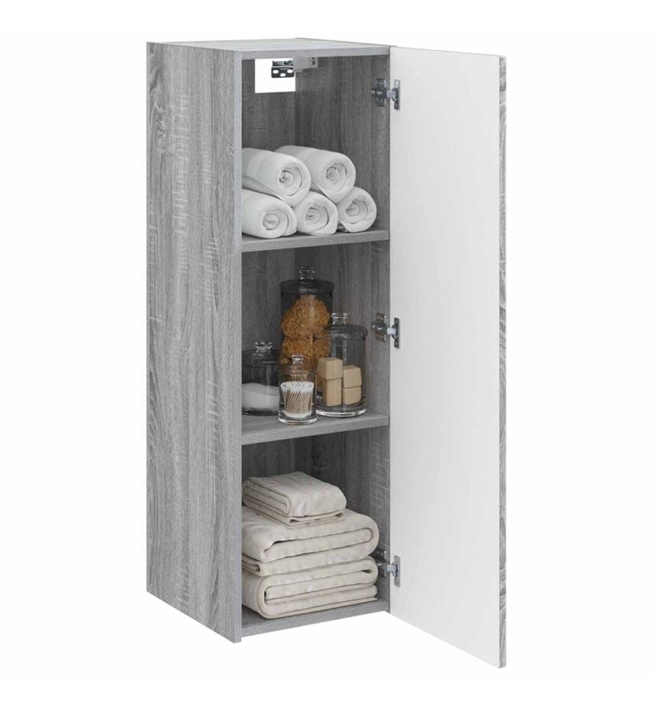 Wandmontierter Badezimmerschrank Grau Sonoma 33 x 34,5 x 60 cm