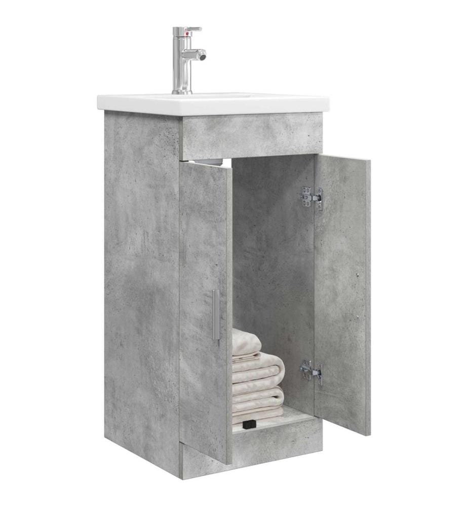 Meuble de salle de bain avec évier Gris béton 42 x 40 x 84,5 cm