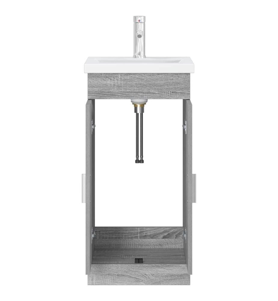 Meuble de salle de bain avec évier Sonoma gris
