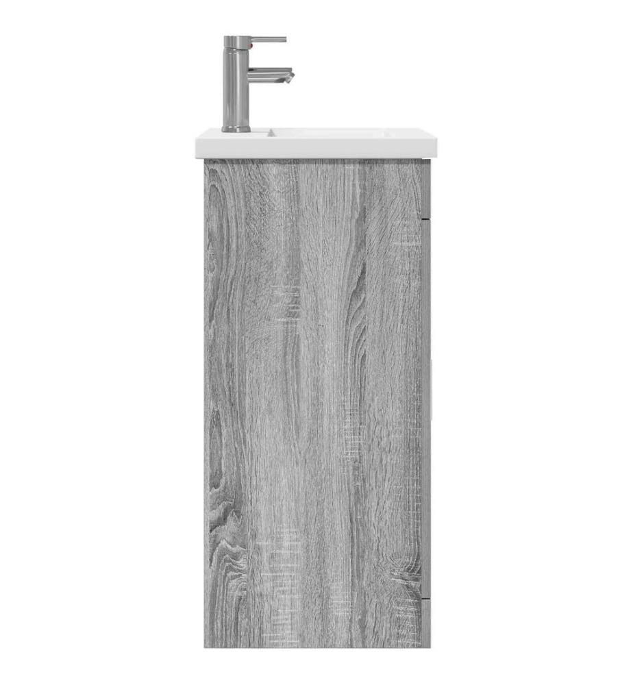 Meuble de salle de bain avec évier Sonoma gris
