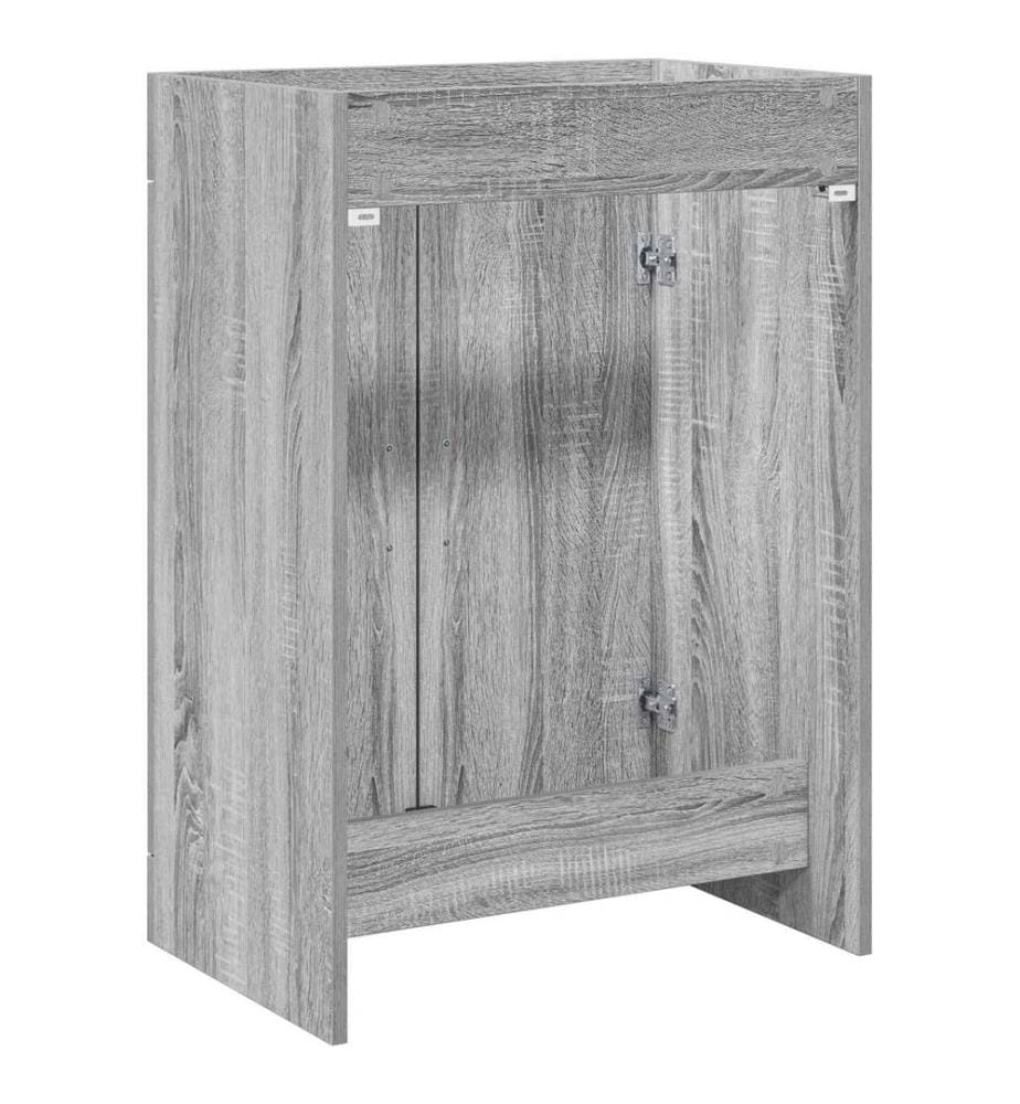 Meuble sous lavabo de salle de bain Sonoma gris