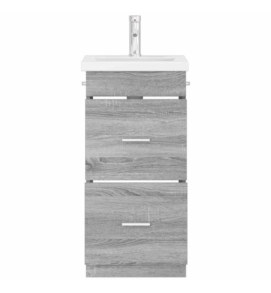 Meuble de salle de bain avec évier Sonoma gris
